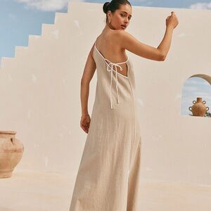 Elegant Beige One-Shoulder Jayden Dress